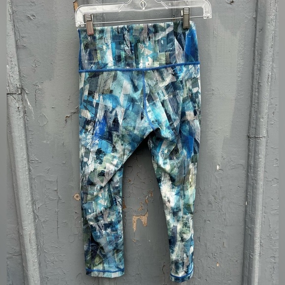 Lululemon Wunder Under Hi-Rise 7/8 Tight 25" Sun Dazed Multi Blue, size 6 - Picture 6 of 11
